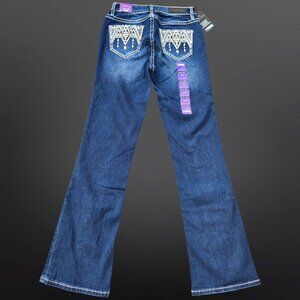 Y2K Deadstock Bootcut Jeans Rock & Roll Denim Size 27 Dark Wash Mid Rise